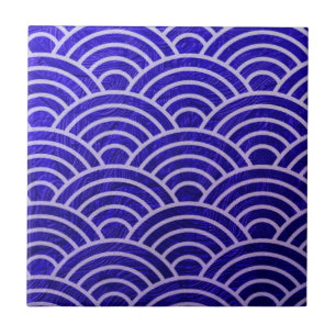 Art Deco, Muster der 1920er Jahre, vintage, tiefbl Fliese