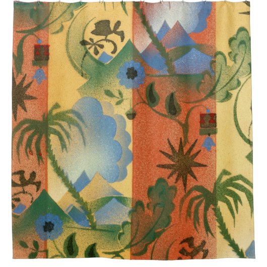 Art Deco Muster Duschvorhang (Vorderseite)