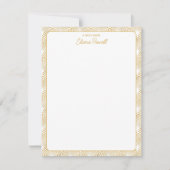 Art Deco Muster Elegante Gatsby Custom Stationery Mitteilungskarte (Vorderseite)