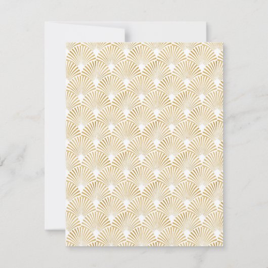 Art Deco Muster Elegante Gatsby Custom Stationery Mitteilungskarte (Rückseite)