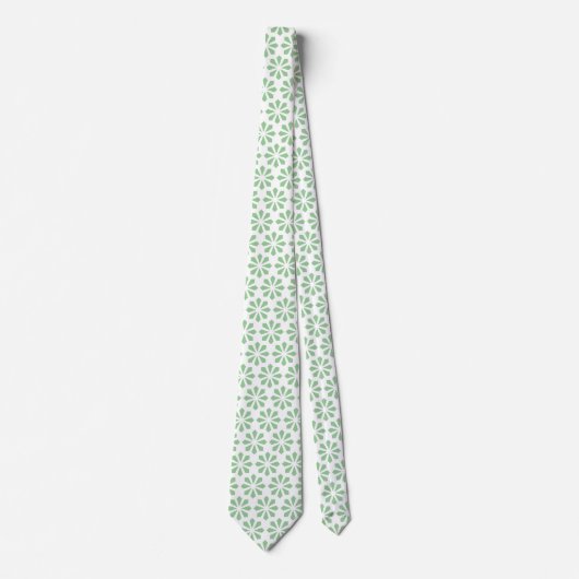 Art-Deco-Muster - Faded Green on White Krawatte (Vorderseite)