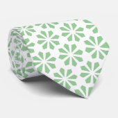 Art-Deco-Muster - Faded Green on White Krawatte (Gerollt)