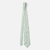 Art-Deco-Muster - Faded Green on White Krawatte (Rückseite)