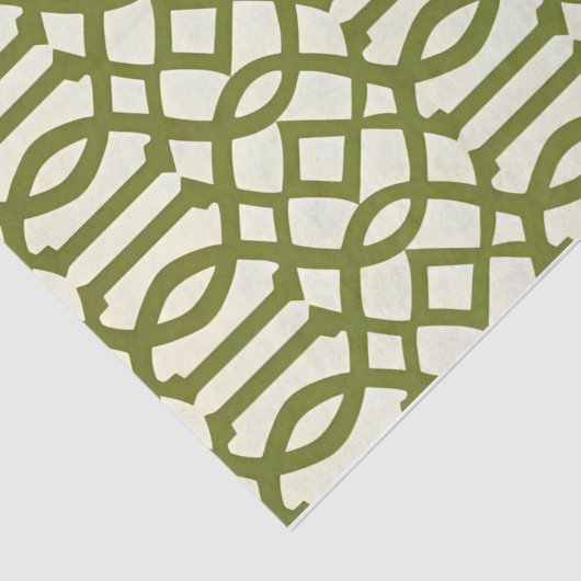 Art Deco Muster Green Seidenpapier (Ausschnitt)