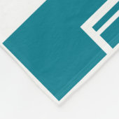Art Deco Muster in Aquamarin Fleecedecke (Ecke)
