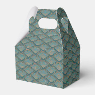 Art-Déco-Muster in aquamariner Farbe Geschenkschachtel