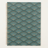 Art-Déco-Muster in aquamariner Farbe Planer (Vorderseite)