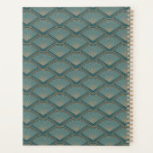 Art-Déco-Muster in aquamariner Farbe Planer (Rückseite)