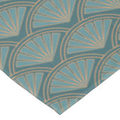 Art-Déco-Muster in aquamariner Farbe Tischdecke (Schrägansicht)