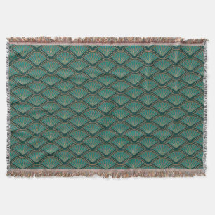Art-Déco-Muster in aquamariner grüner Farbe Decke