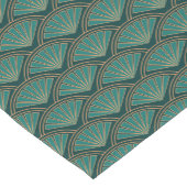 Art-Déco-Muster in aquamariner grüner Farbe Kurzer Tischläufer (Ecke)