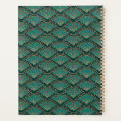 Art-Déco-Muster in aquamariner grüner Farbe Planer (Rückseite)