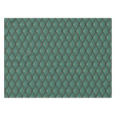 Art-Déco-Muster in aquamariner grüner Farbe Tischdecke (Vorderseite (Horizontal))