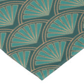 Art-Déco-Muster in aquamariner grüner Farbe Tischdecke (Schrägansicht)