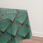 Art-Déco-Muster in aquamariner grüner Farbe Tischdecke (Beispiel)