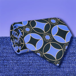 Art-Deco-Muster in blau und schwarz (Nr. 2) Krawatte