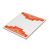 Art Deco Muster in Bold Orange Fliese (Seite)
