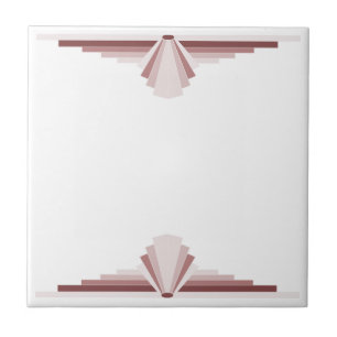 Art Deco Muster in Braun Fliese