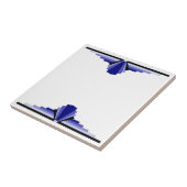 Art Deco Muster in Deep Blue Fliese (Seite)