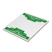 Art Deco Muster in Deep Green Fliese (Seite)