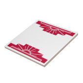 Art Deco Muster in Deep Ruby Fliese (Seite)
