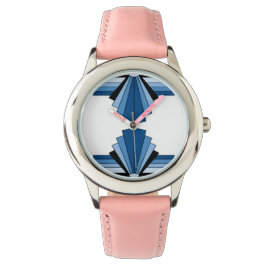 Art Deco Muster in der Blues Armbanduhr