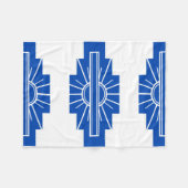 Art Deco Muster in der Blues Fleecedecke (Vorderseite (Horizontal))