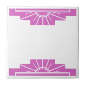 Art Deco Muster in fett rosa Fliese (Vorderseite)