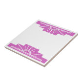 Art Deco Muster in fett rosa Fliese (Seite)