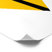 Art Deco Muster in Gelb und Limones Poster (Ecke)