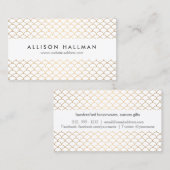 Art Deco Muster in Gold Visitenkarte (Vorne/Hinten)