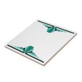 Art-Déco-Muster in Grün Fliese (Seite)