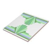 Art-Deco-Muster in grün und blau Fliese (Seite)