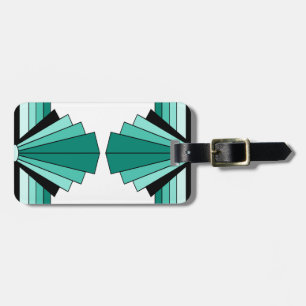Art Deco Muster in Grüntönen Gepäckanhänger