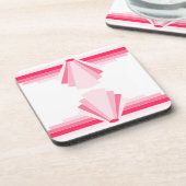 Art Deco Muster in hellrosa Getränkeuntersetzer (Linke Seite)