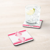 Art Deco Muster in hellrosa Getränkeuntersetzer (Rechte Seite)