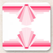 Art Deco Muster in hellrosa Getränkeuntersetzer (Vorderseite)