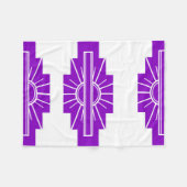 Art Deco Muster in Lila Fleecedecke (Vorderseite (Horizontal))