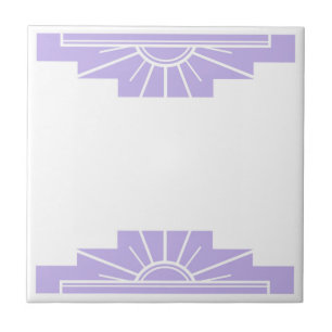 Art Deco Muster in Lila Fliese