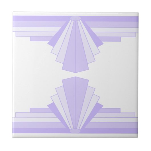 Art Deco Muster in Lila Fliese (Vorderseite)