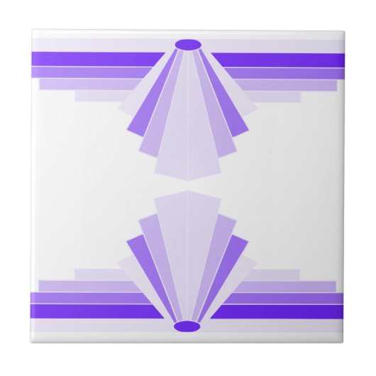 Art Deco Muster in Lila Fliese (Vorderseite)