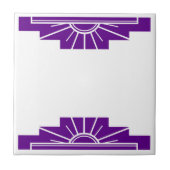 Art Deco Muster in Lila Fliese (Vorderseite)