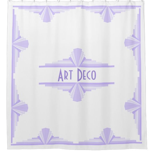 Art Deco Muster in Lilac Duschvorhang (Vorderseite)