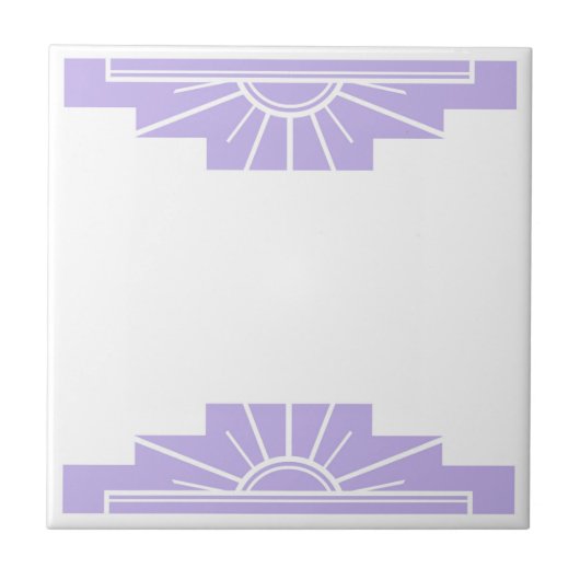 Art Deco Muster in Lilac Fliese (Vorderseite)