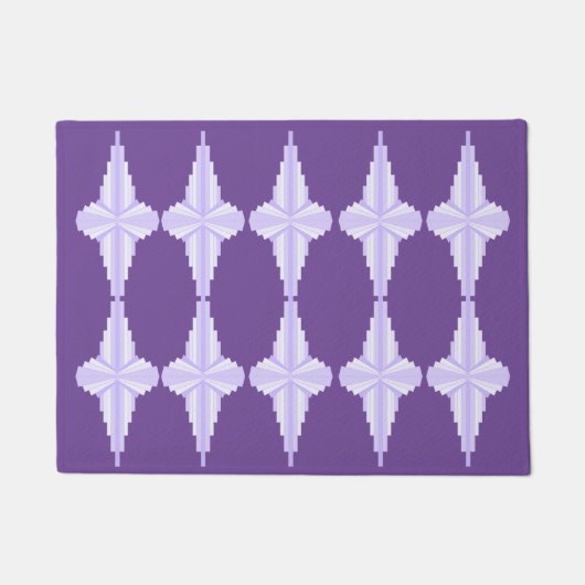 Art Deco Muster in Lilac Fußmatte (Vorderseite)