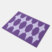 Art Deco Muster in Lilac Fußmatte (Schrägansicht)