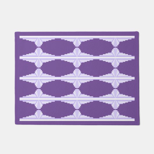 Art Deco Muster in Lilac Fußmatte (Vorderseite)