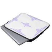 Art Deco Muster in Lilac Laptopschutzhülle (Vorne Knopf)