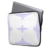 Art Deco Muster in Lilac Laptopschutzhülle (Vorderseite Links)