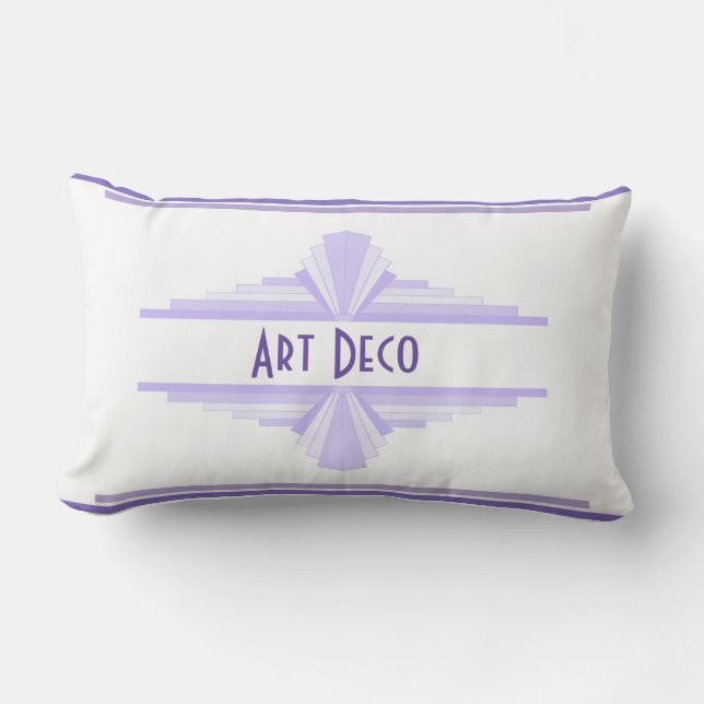 Art Deco Muster in Lilac Lendenkissen (Vorderseite)